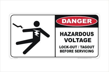 Hazardous Voltage sign