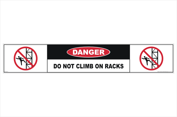 Do Not Climb Racks sticker