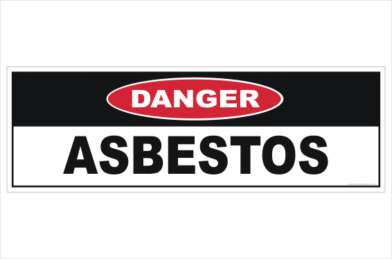 Asbestos sign