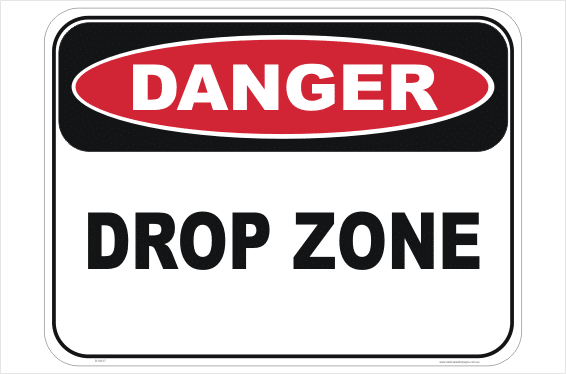 Drop Zone sign