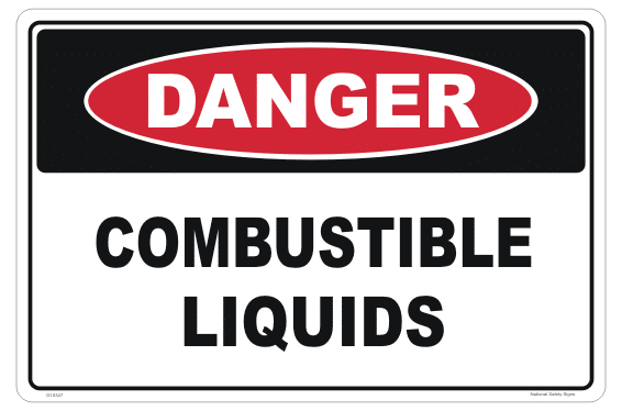 Combustible Liquids Danger Sign