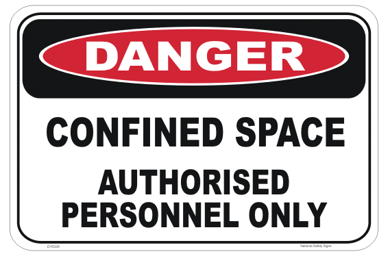 Danger Confined Space Sign