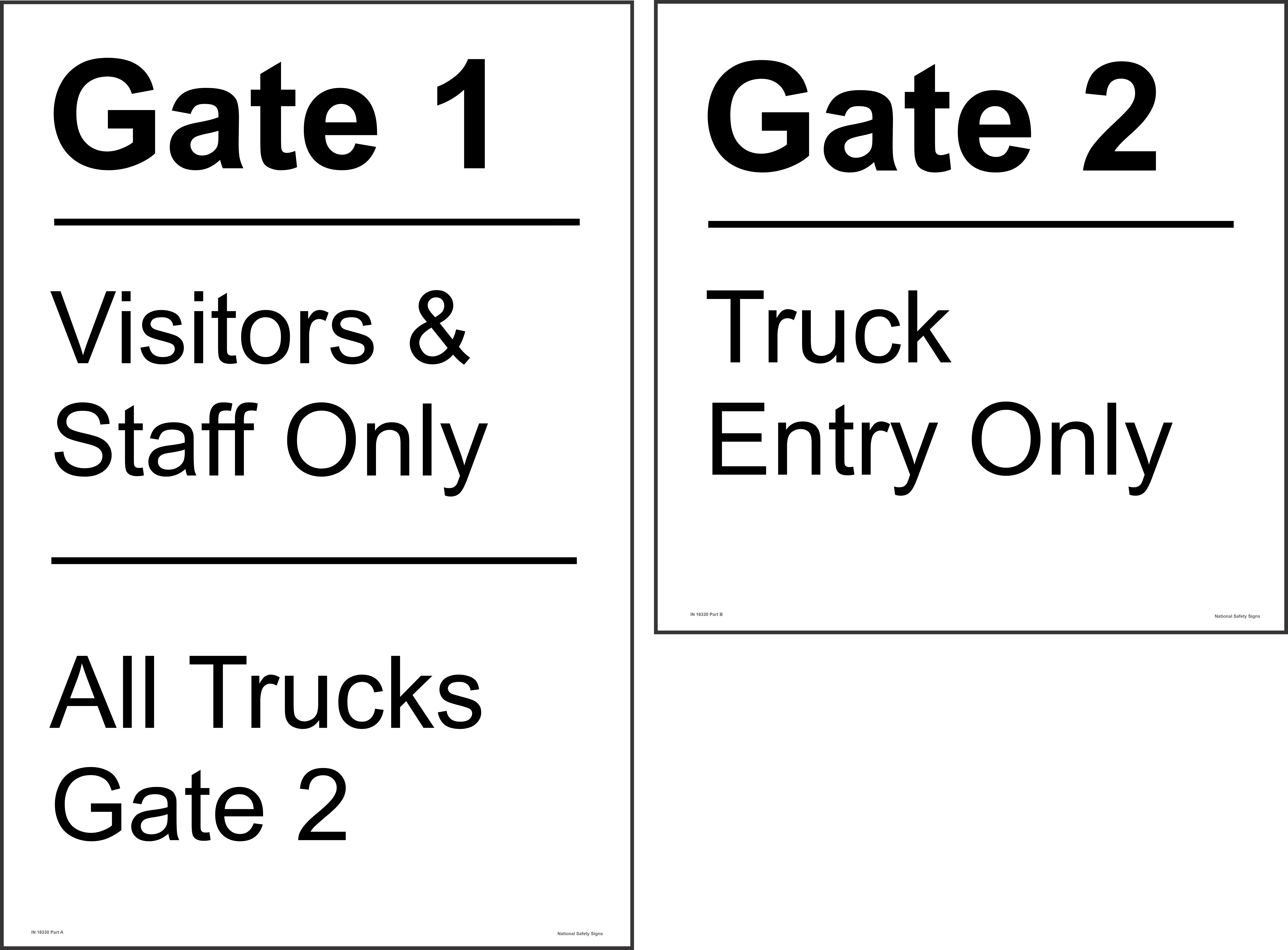 Gate combo signs IN16330
