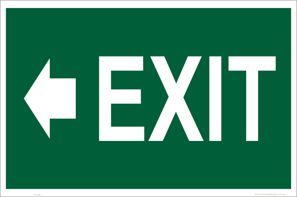 emergency exit left arrow