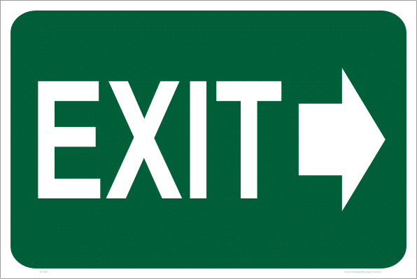 Emergency Exit sign