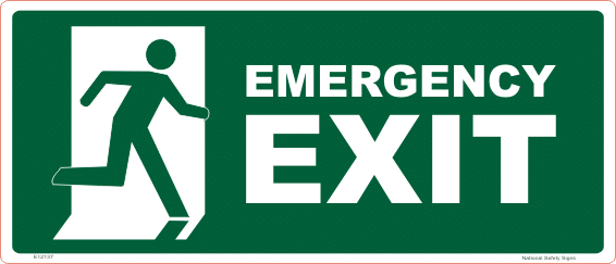 Luminous Emergency Exit with symbol sign E12137