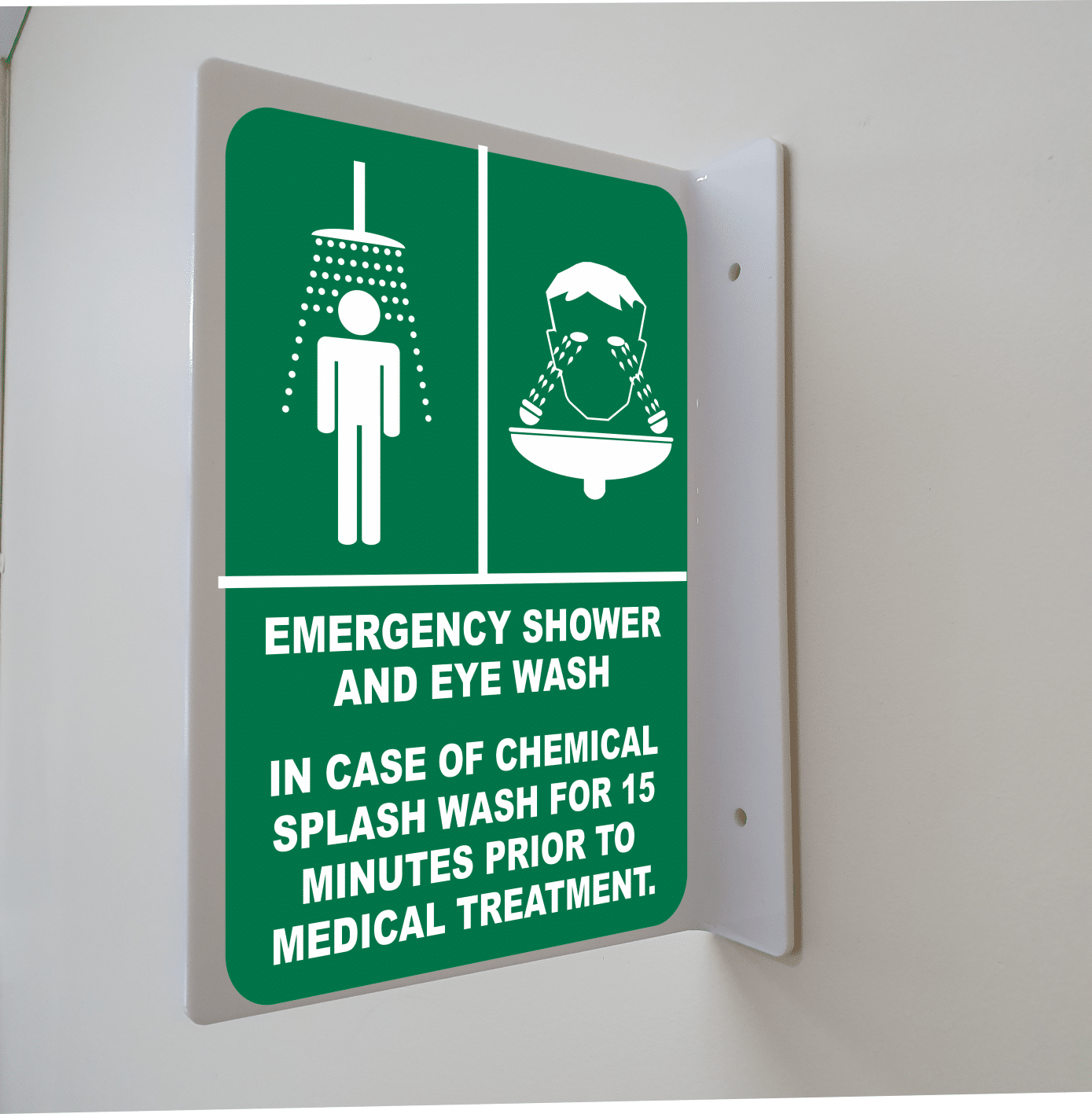 Emergency Shower and Eye Wash Projection Wall Sign E12143