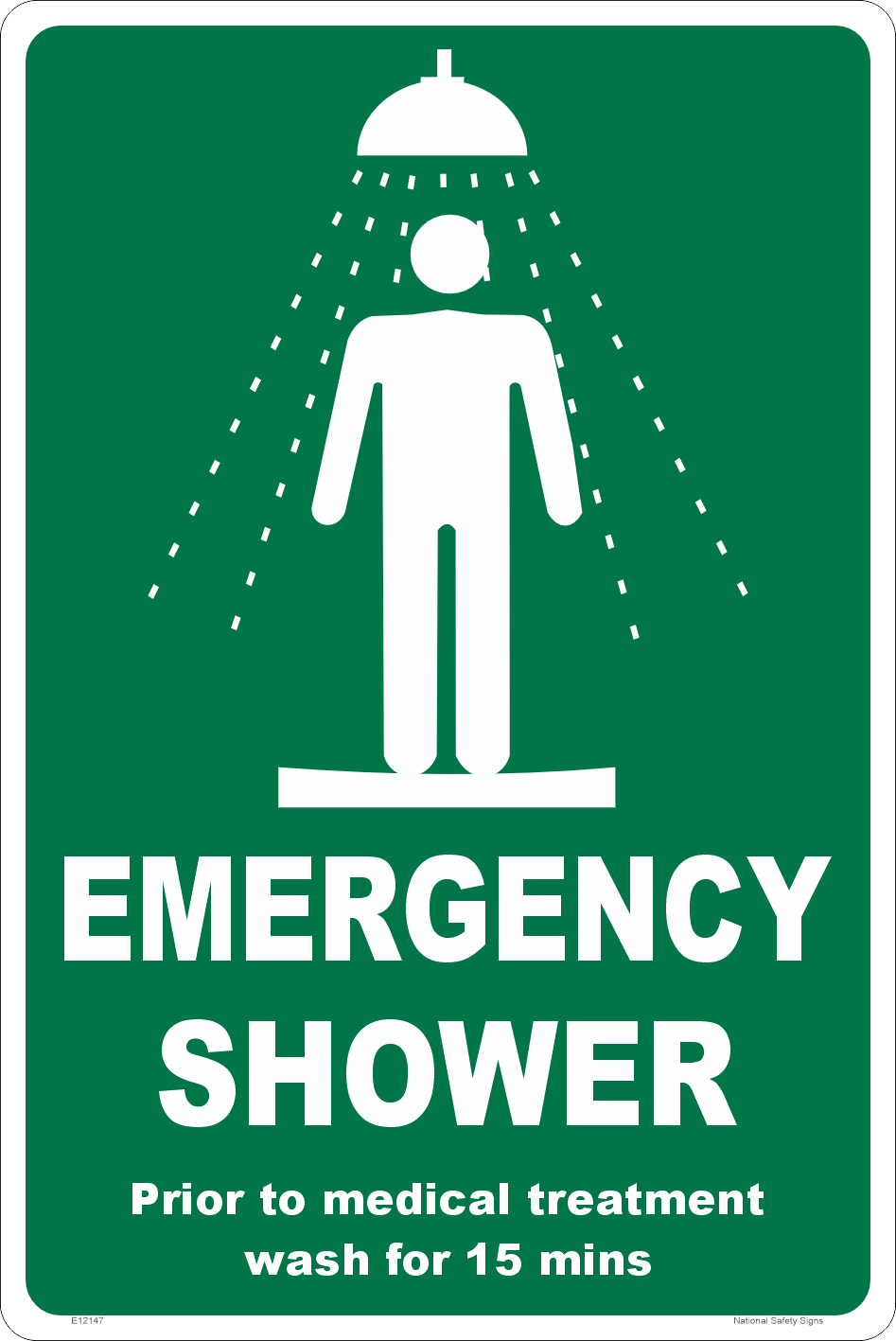 Emergency Shower Sign E12147