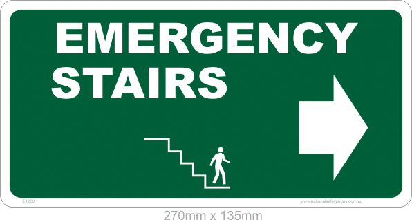 Emergency Stairs sign