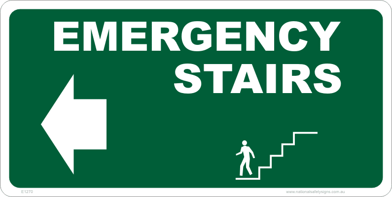 Emergency Stairs sign