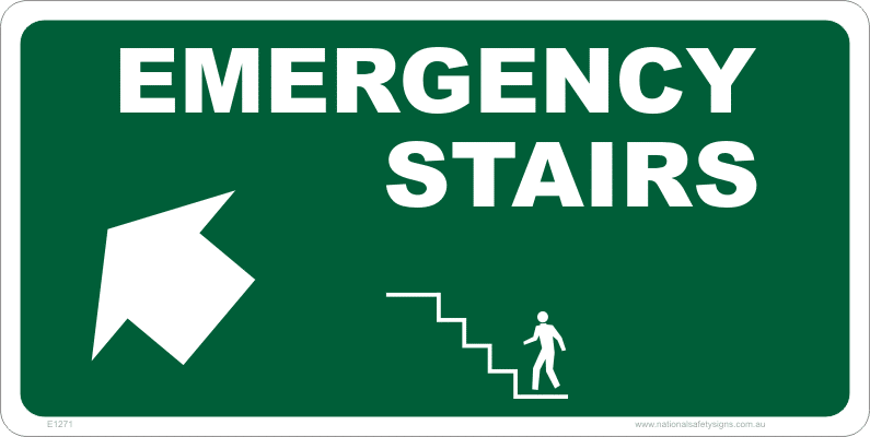 Emergency STAIRS sign