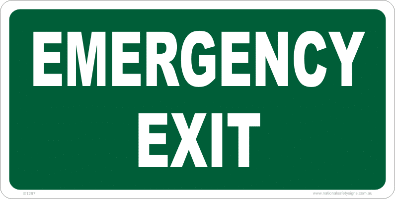 Emergency Signs emergency exit