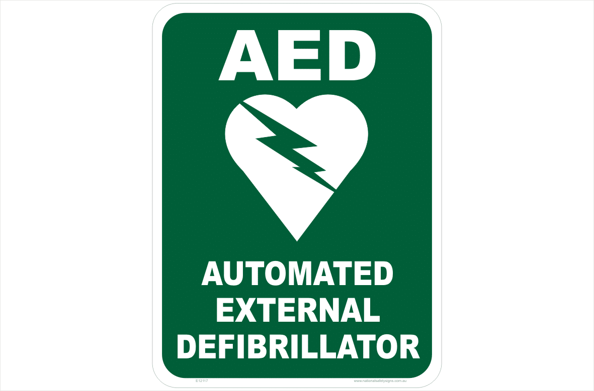 Automated External Defibrillator sign