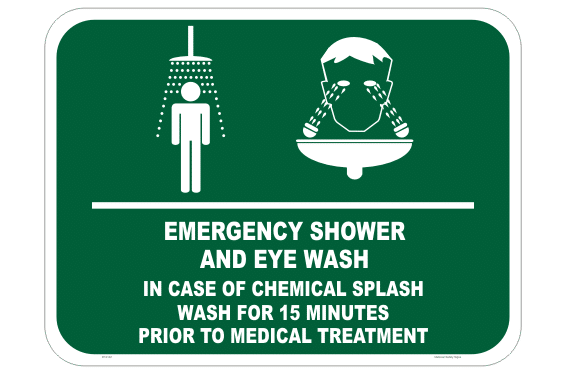Emergency Chemical Splash sign