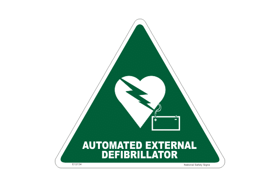 AED Defibrillator Sign
