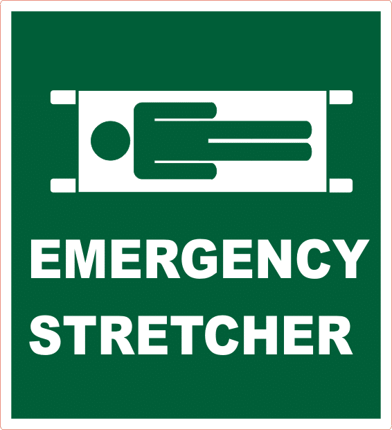 Emergency Stretcher with Symbol sign E12136