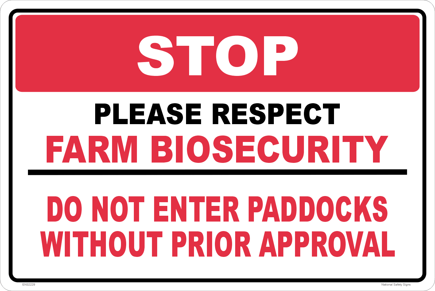 Paddock Sign EN32229