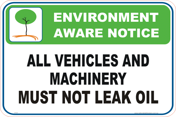 Oil spillage Enviroment sign