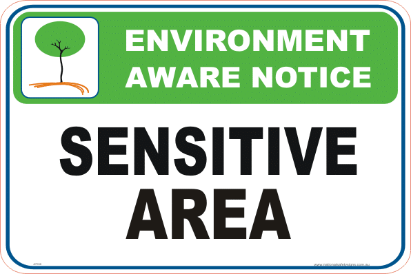 Sensitive Area Enviroment sign
