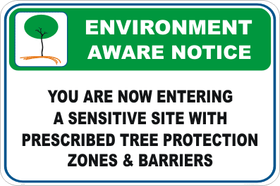Sensitive Site Enviroment sign