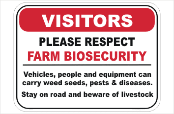 Farm Biosecurity Sign without Phone Number