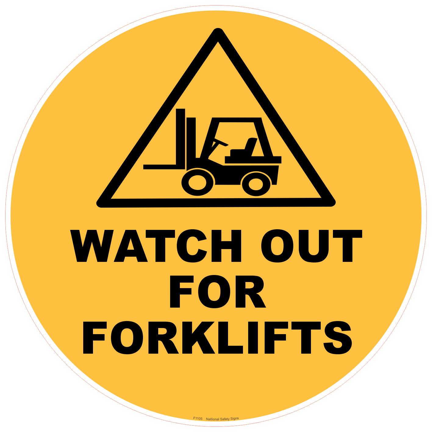 Watch Out For Forklifts Floor sign F1105
