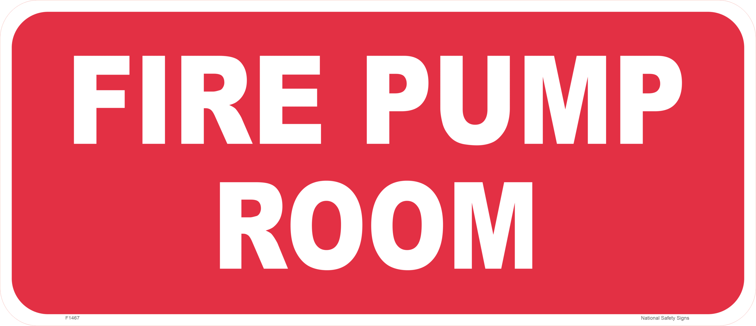 Fire Pump Room Sign F14126