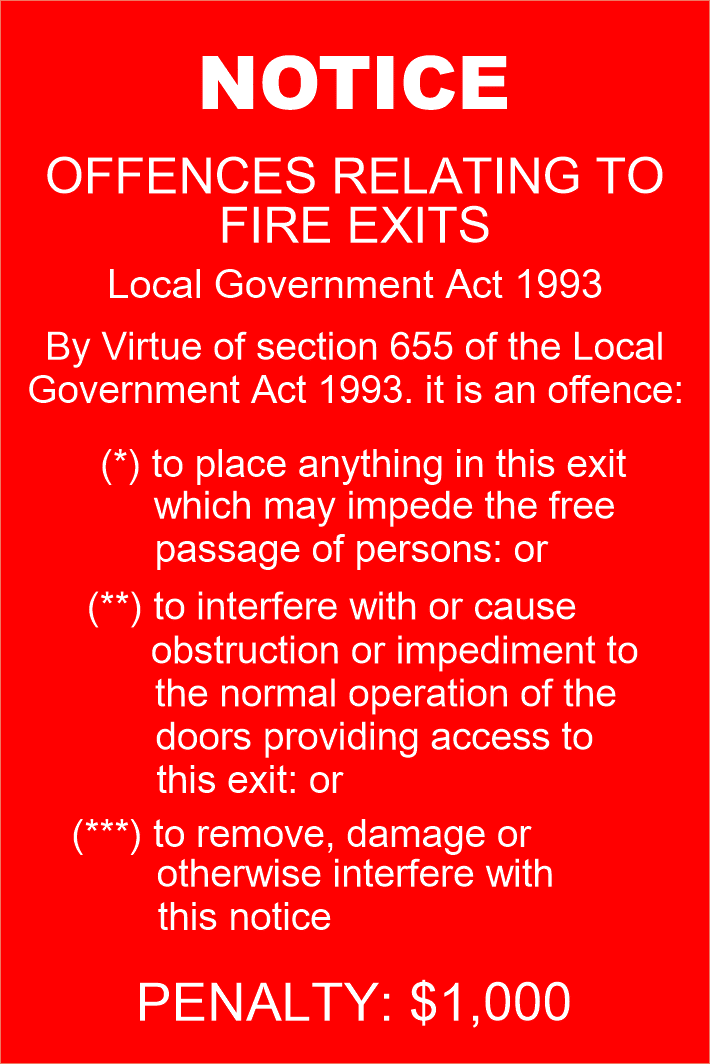 Fire Offences sign F14130