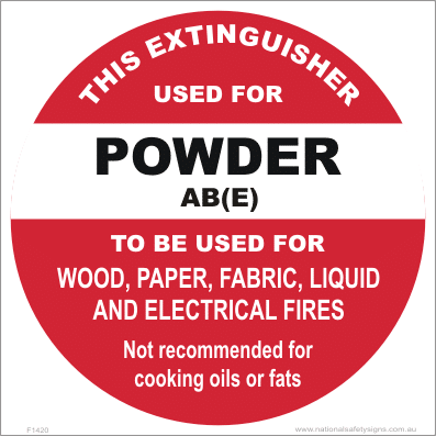 Fire Extinguisher Marker F1420