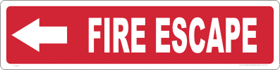 Fire Escape sign
