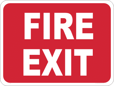fire exit signs