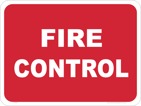 fire control safety sign