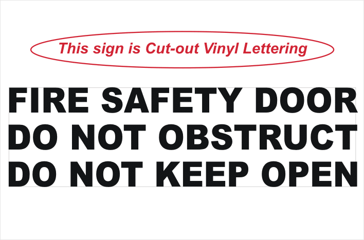 Fire Safety Door sign