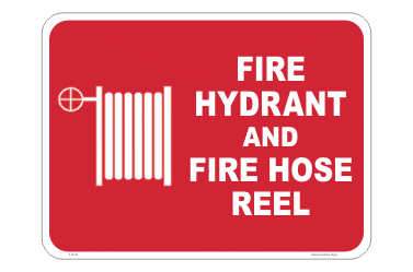 Fire Hydrant and Hose Reel sign F14104