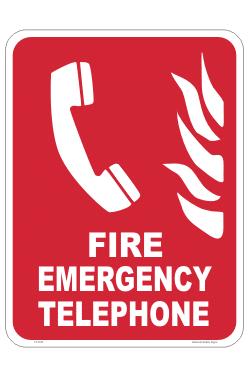 Fire Emergency Telephone sign F14105