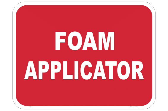 Foam Applicator sign F14107