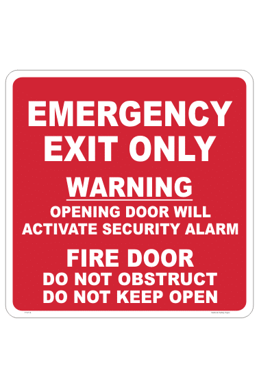 Emergency Fire Door sign