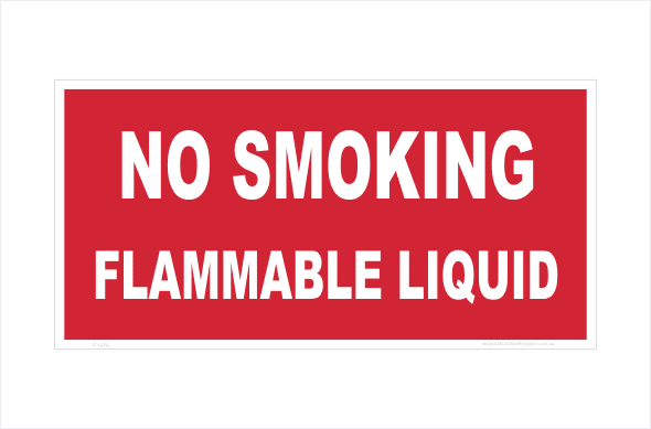No Smoking flammable liquid