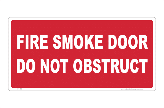 Fire Smoke Door sign
