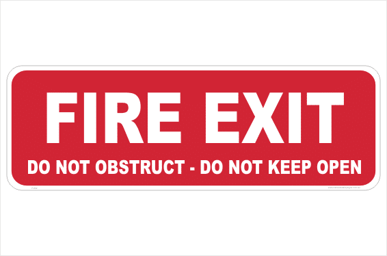 Fire Exit sign