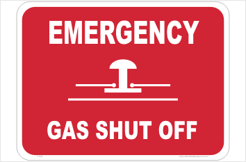 Gas Shut off sign