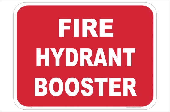 Fire Hydrant Booster sign
