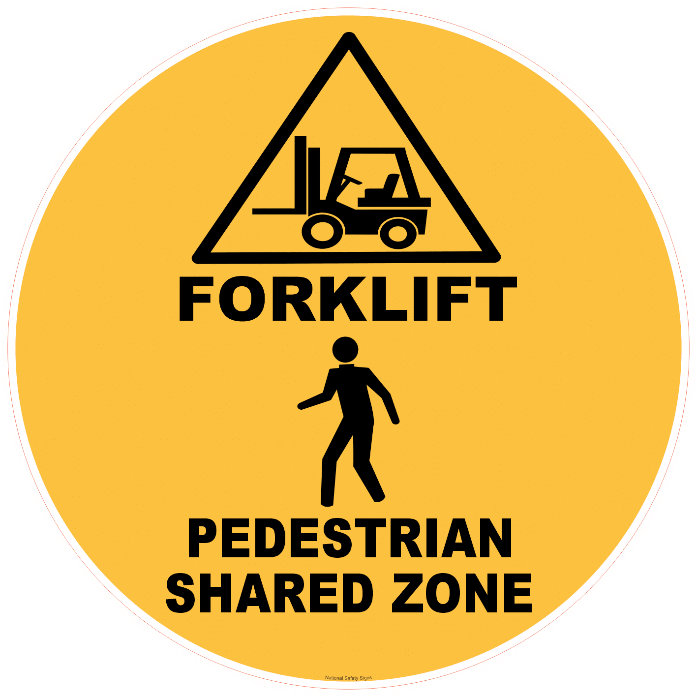 Shared Zone Floor sign IN16310