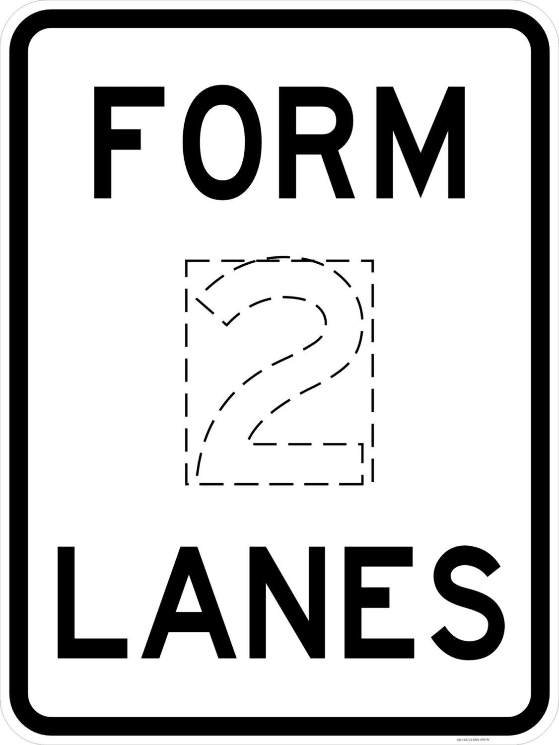 G9-16 Form (x) Lanes