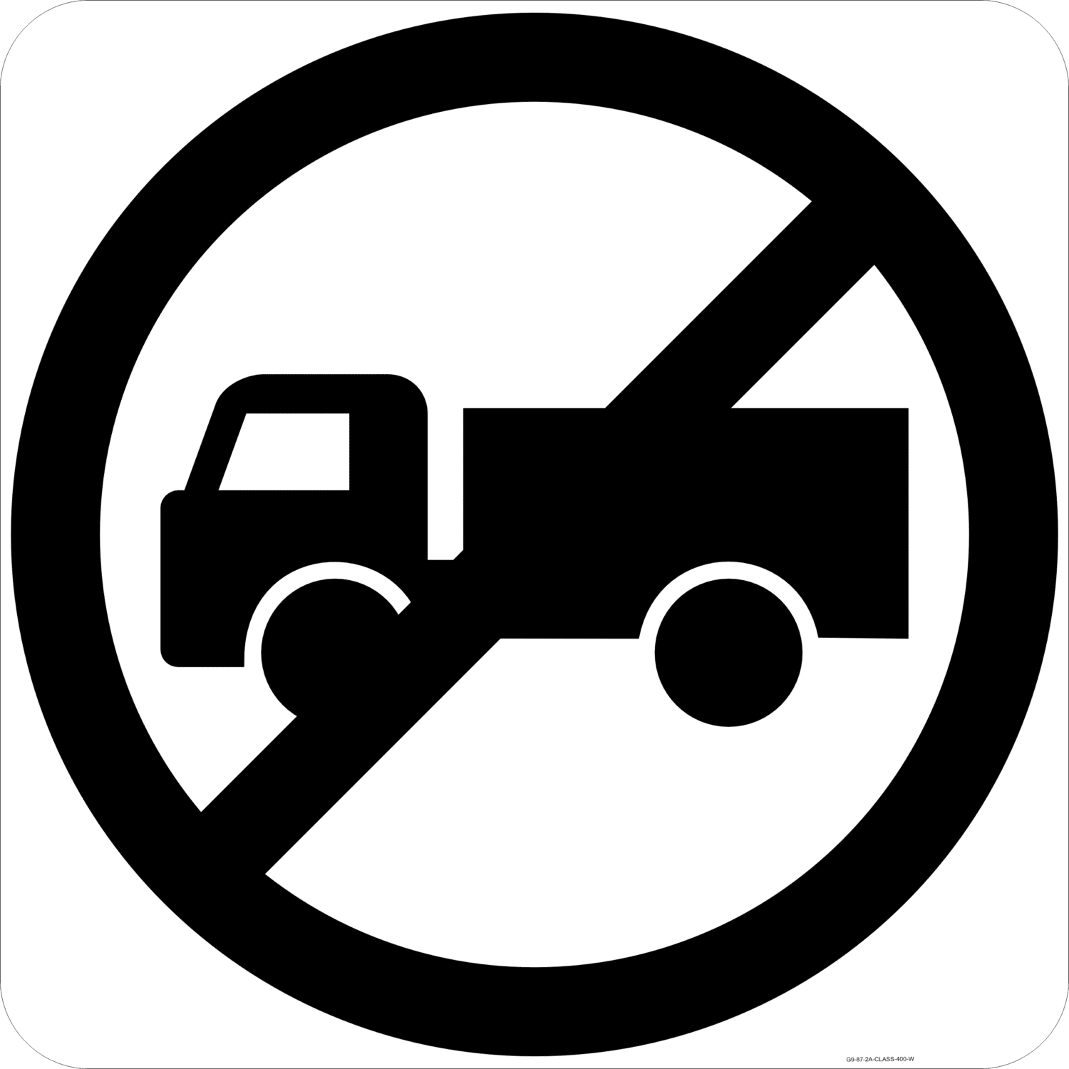 G9-87-2 Advance Vehicle Prohibition Trucks (symbolic)