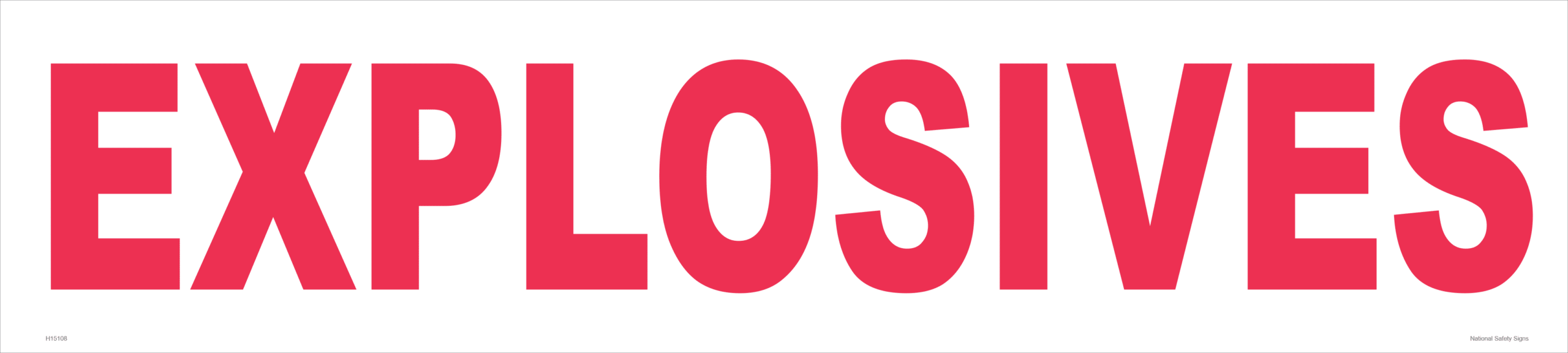 Explosive sign H15108