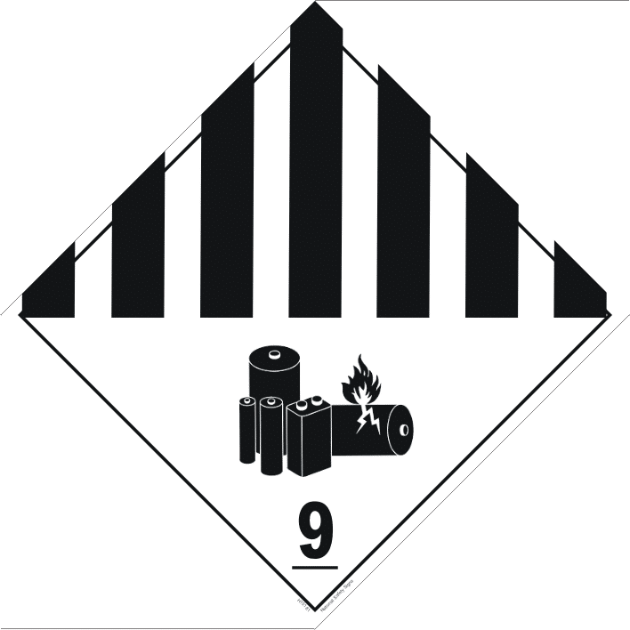 Lithium Battery Dangerous Goods Placard H15181