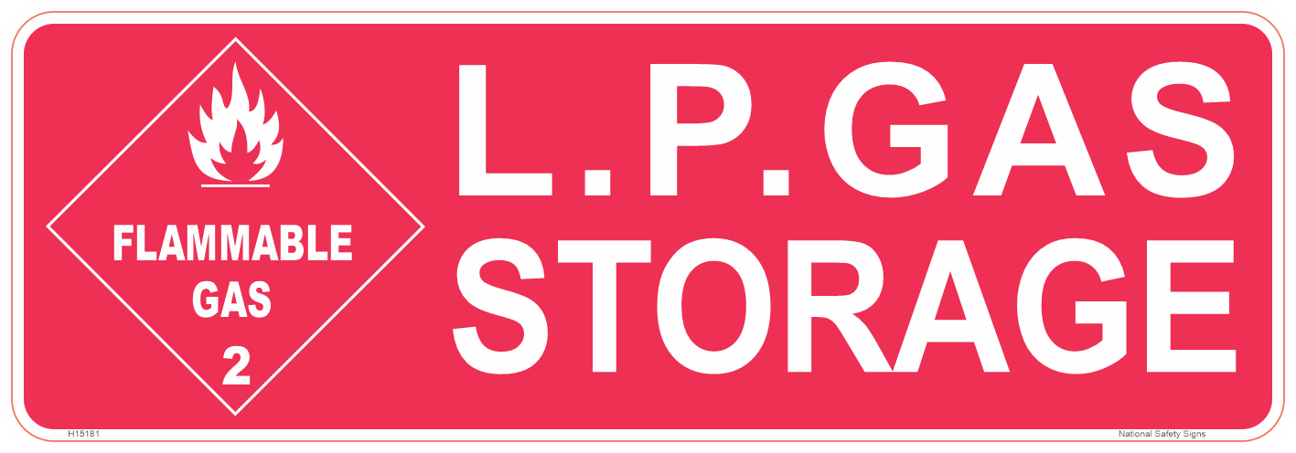 LP Gas Storage sticker H15186