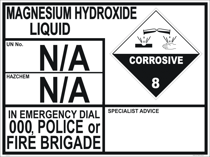 Magnesium Hydroxide Liquid Transport (EIP)H15182