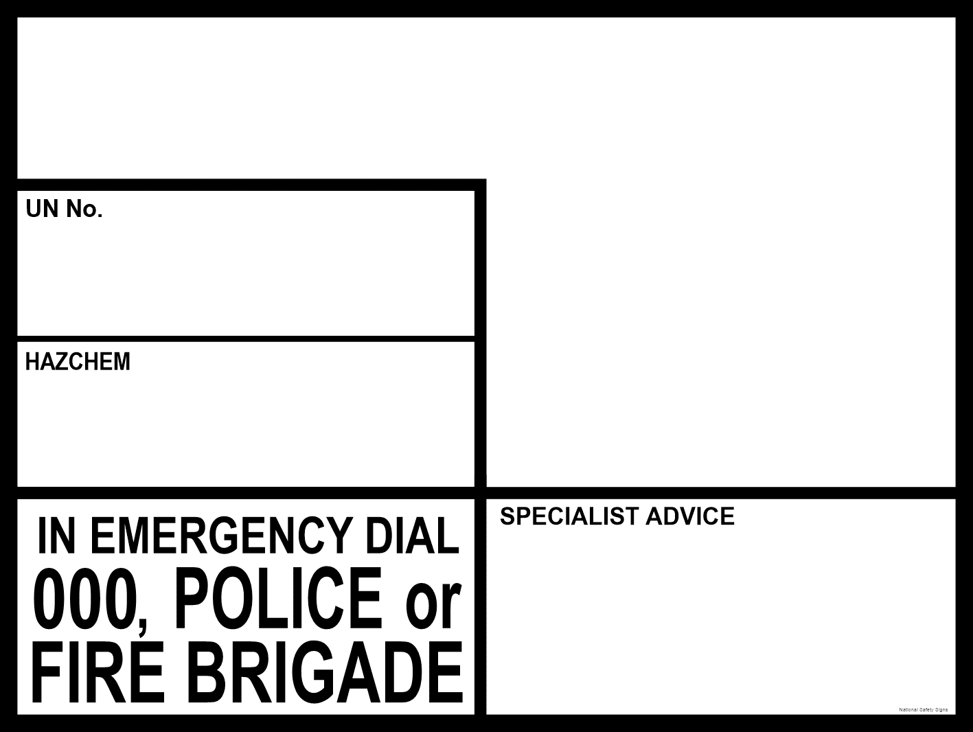 Blank Hazardous Goods Transportation Advice H15189